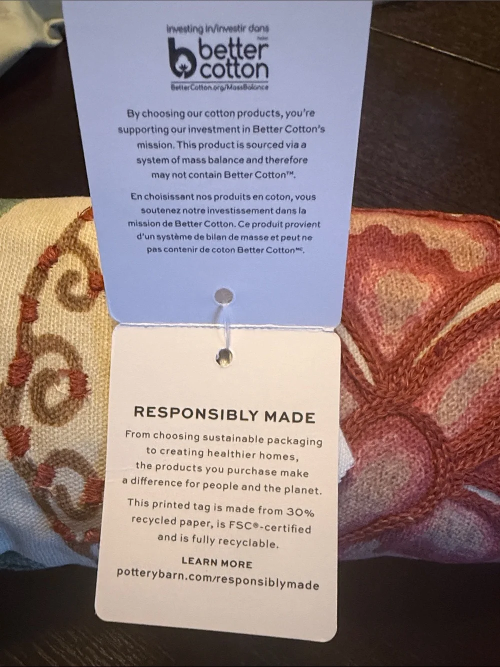 Pottery Barn Paige Suzani Embroidered Cotton Table Throw New! NLA 50” x 50”